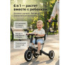 Детский беговел-велосипед 6в1 с родительской ручкой, серый - TR008-GREY
