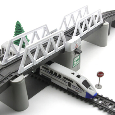 Железная дорога с раздвижным мостом, скоростной поезд, длина полотна 366 см - BSQ-2184