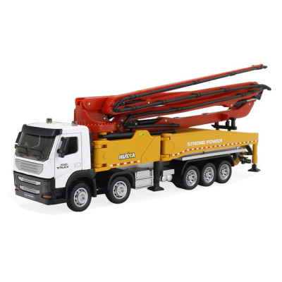 Металлический грузовик бетононасос HuiNa Toys 1:50 - HN1709-RED