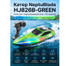 Радиоуправляемый катер NeptuBlade (25 км/ч, 32 см, 30 мин, 7 видов подсветки) - HJ826B-GREEN