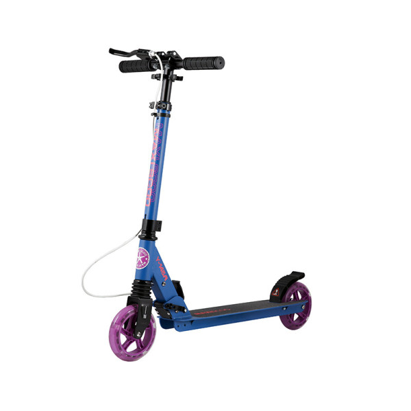 Самокат Двухколесный Складной, с Ручным Тормозом, Синий - MSC-Y145A-B Самокат Двухколесный Складной, с Ручным Тормозом, Синий - MSC-Y145A-B
