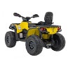 Детский квадроцикл двухместный BRP Can-Am Outlander (24V, полный привод, желтый) - DK-CA005-YELLOW