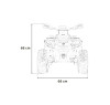 Детский квадроцикл двухместный BRP Can-Am Outlander (24V, полный привод, желтый) - DK-CA005-YELLOW