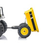 Детский электромобиль трактор с ковшом и прицепом (желтый, 2WD, EVA) - HL389-LUX-YELLOW-TRAILER