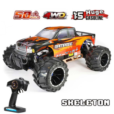 Радиоуправляемый бензиновый монстр HSP Skeleton 4WD 1:5 - 94050-14050-O