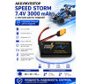 Аккумулятор Speed Storm Li-ion 18650 7.4V 3000 mAh разъем XT60 - SS-2S3000-XT60