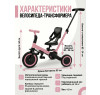 Детский беговел-велосипед 4в1 с родительской ручкой, розовый - TR007-PINK