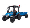 Детский электромобиль трактор с прицепом (синий, EVA, 4WD, пульт, 24V) - BLT-206C-4WD-24V-BLUE