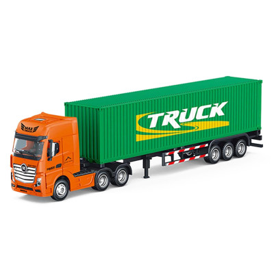Металлический грузовик контейнеровоз HUI NA TOYS масштаб 1:50 - HN1732-GREEN