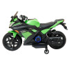 Детский электромотоцикл Kawasaki Ninja (12V, EVA, спидометр, ручка газа) - DLS07-GREEN