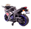 Детский электромотоцикл Kawasaki Ninja (12V, спидометр, ручка газа) - DLS07-BLACK-PLASTIC