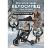 Детский беговел-велосипед 8в1 с крышей и ручкой, черный - TR008C-BLACK