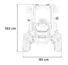 Детский электромобиль трактор с прицепом (зеленый, EVA, пульт, 24V) - BLT-206C-24V-GREEN