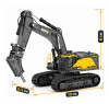 Металлический экскаватор с отбойным молотом HUI NA TOYS масштаб 1:50 - HN1723-YELLOW