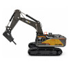 Металлический экскаватор с отбойным молотом HUI NA TOYS масштаб 1:50 - HN1723-YELLOW