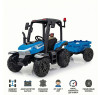 Детский электромобиль трактор с прицепом (синий, EVA, пульт, 24V) - BLT-206C-24V-BLUE