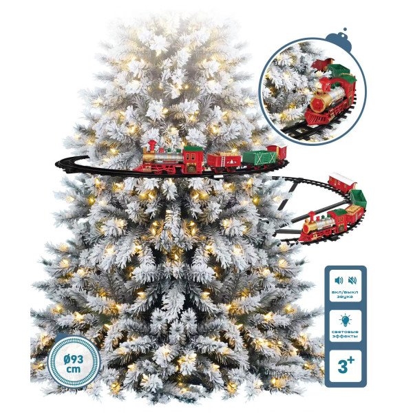 Железная дорога Fenfa Новогодний поезд на Елку - 2024E Железная дорога Fenfa Новогодний поезд на Елку - 2024E