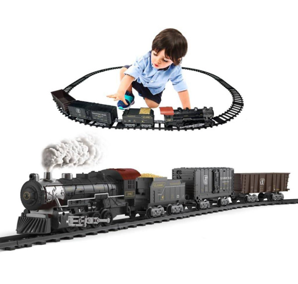 Детская железная дорога Fenfa с паром, свет, звук - 1613D