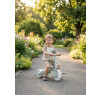 Детский беговел-велосипед 8в1 с крышей и ручкой, бежевый с рисунком - TR008C-BEIGE-PAINT