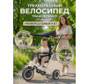 Детский беговел-велосипед 8в1 с крышей и ручкой, бежевый - TR008C-BEIGE