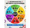 Детский беговел-велосипед 6в1 с родительской ручкой, желтый - TR008-YELLOW
