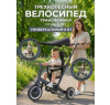 Детский беговел-велосипед 8в1 с крышей и ручкой, темно-серый - TR008C-DARK-GREY
