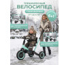 Детский беговел-велосипед 6в1 с родительской ручкой, зеленый - TR008-CYAN