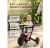 Детский беговел-велосипед 6в1 с родительской ручкой, красный - TR008-RED