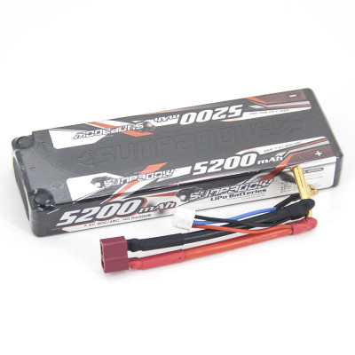 Аккумулятор Sunpadow Li-Po 7.4V 5200 45C Slim Deans plug - SP-5200-2-45C-S-D
