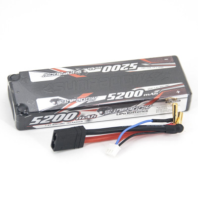 Аккумулятор Sunpadow Li-Po 7.4V 5200 45C Slim TRX plug - SP-5200-2-45C-S-T